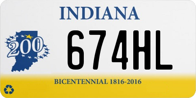 IN license plate 674HL