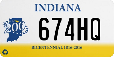 IN license plate 674HQ