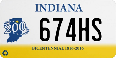 IN license plate 674HS