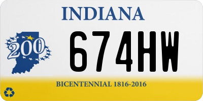 IN license plate 674HW