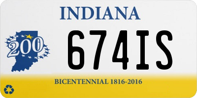 IN license plate 674IS