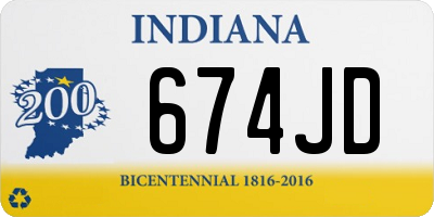IN license plate 674JD