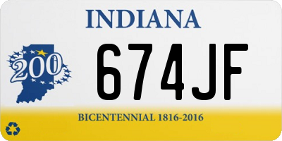 IN license plate 674JF