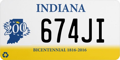 IN license plate 674JI