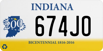 IN license plate 674JO