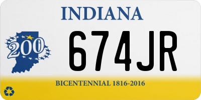 IN license plate 674JR