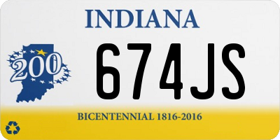 IN license plate 674JS