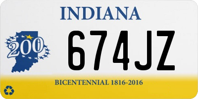 IN license plate 674JZ