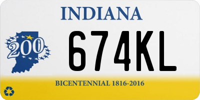 IN license plate 674KL