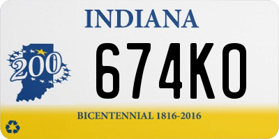 IN license plate 674KO