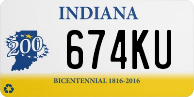 IN license plate 674KU