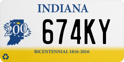 IN license plate 674KY