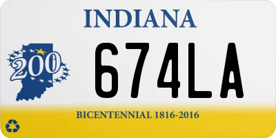 IN license plate 674LA