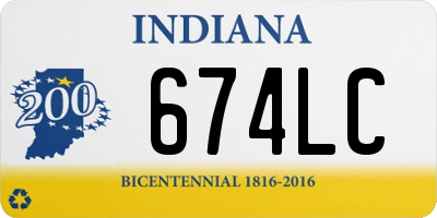 IN license plate 674LC