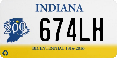 IN license plate 674LH