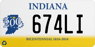 IN license plate 674LI