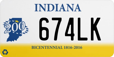 IN license plate 674LK