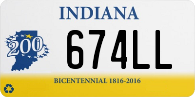 IN license plate 674LL