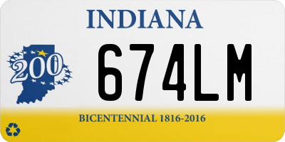 IN license plate 674LM