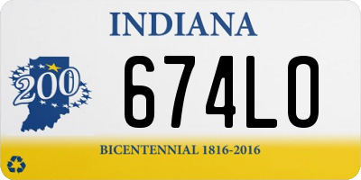 IN license plate 674LO