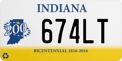 IN license plate 674LT