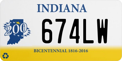 IN license plate 674LW