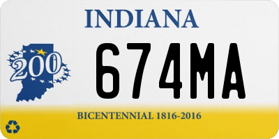 IN license plate 674MA