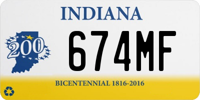 IN license plate 674MF