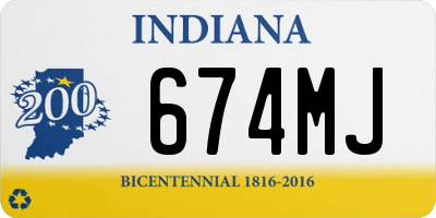 IN license plate 674MJ