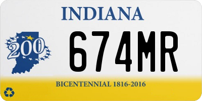 IN license plate 674MR