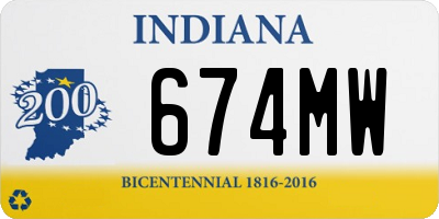 IN license plate 674MW