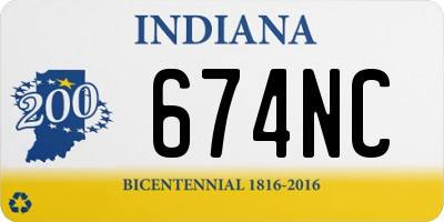 IN license plate 674NC