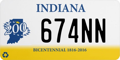 IN license plate 674NN