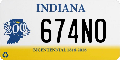 IN license plate 674NO