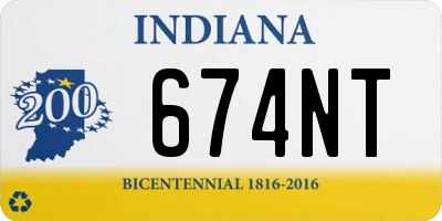 IN license plate 674NT