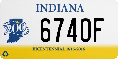 IN license plate 674OF