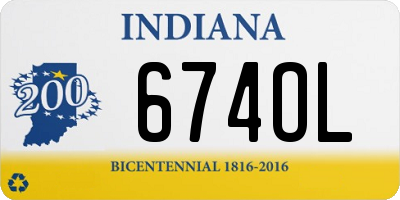 IN license plate 674OL