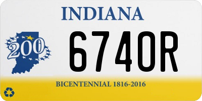 IN license plate 674OR