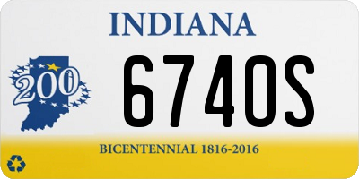 IN license plate 674OS