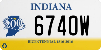 IN license plate 674OW