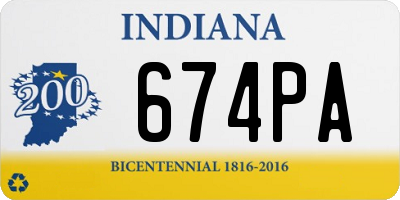 IN license plate 674PA