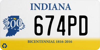 IN license plate 674PD