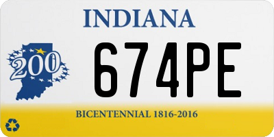 IN license plate 674PE
