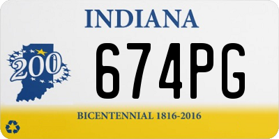 IN license plate 674PG