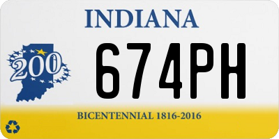 IN license plate 674PH