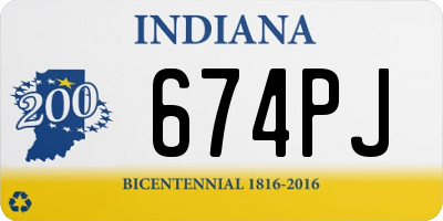 IN license plate 674PJ