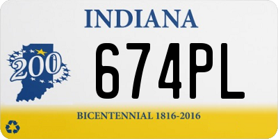 IN license plate 674PL