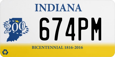 IN license plate 674PM