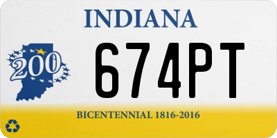 IN license plate 674PT