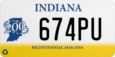 IN license plate 674PU